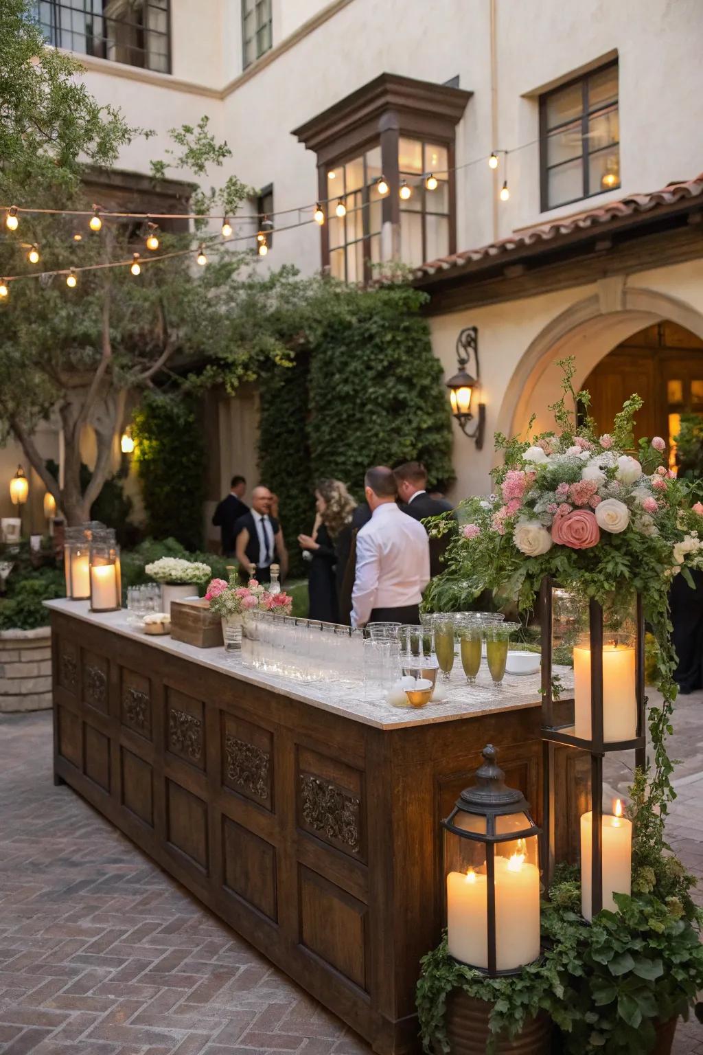 A signature cocktail bar offers a personalized drink experience.