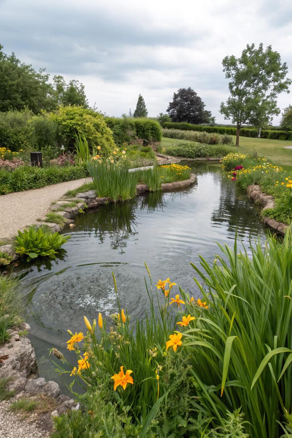 Introduce serenity with a natural water feature.