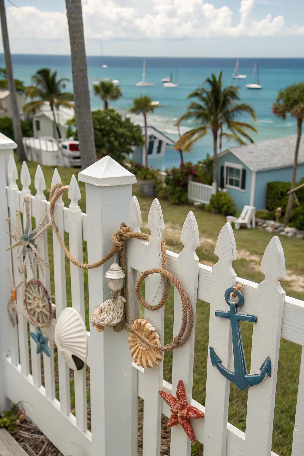 Themed fences can reflect personal style and surroundings.