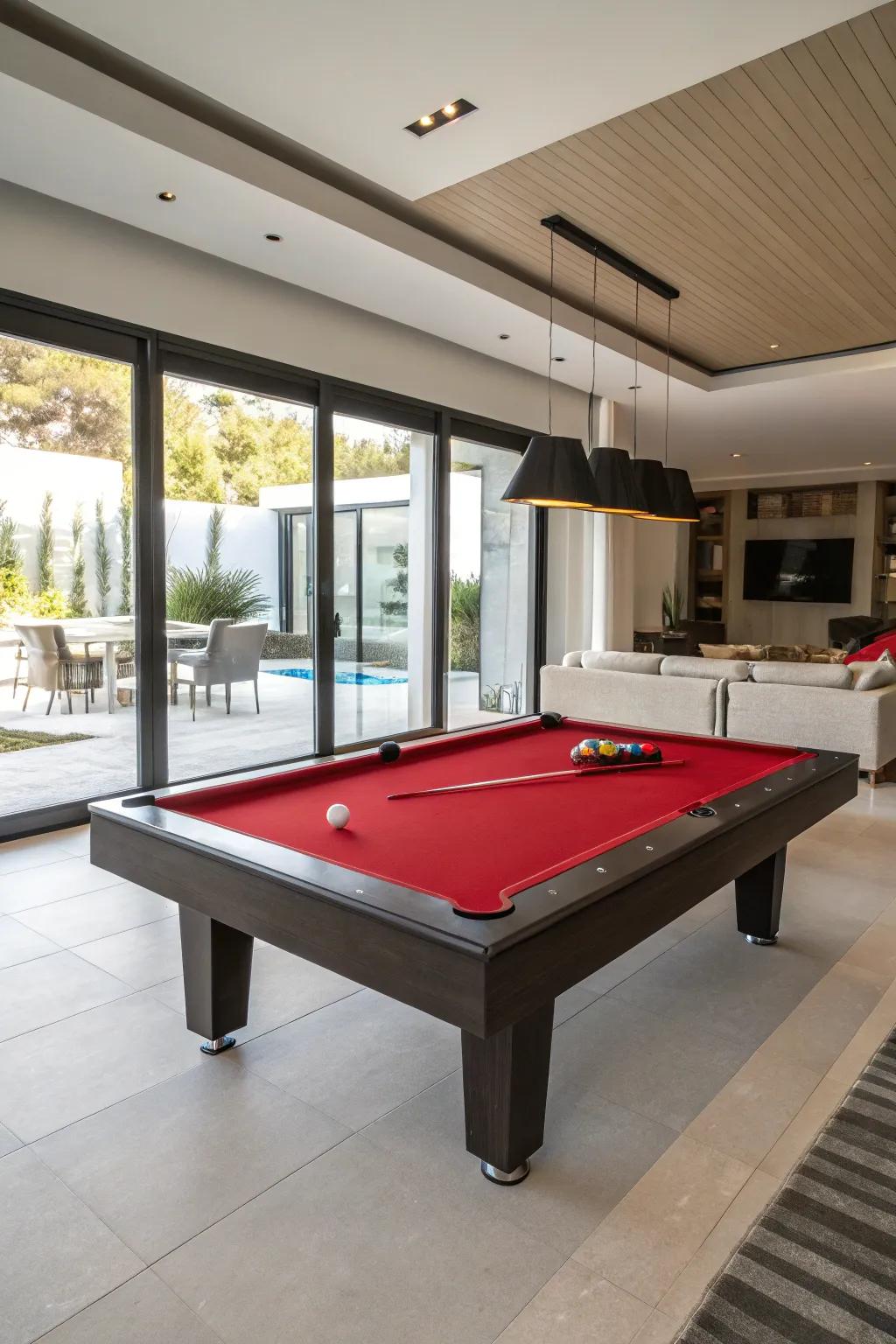 Bold color covers make your pool table stand out.