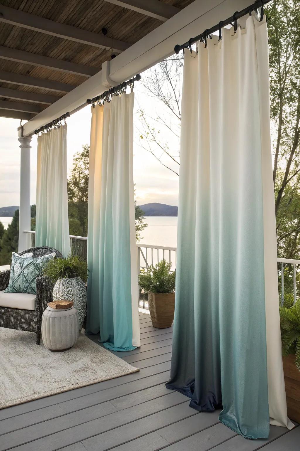 Make a statement with chic ombre curtains.