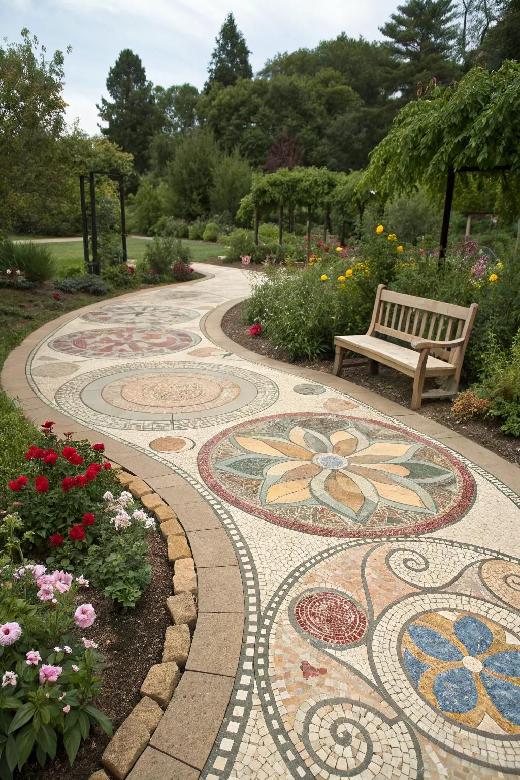 Express your artistic side with decomposed granite mosaics.