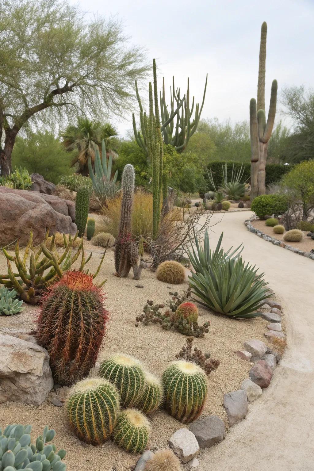 Unusual plant combinations create captivating contrasts.