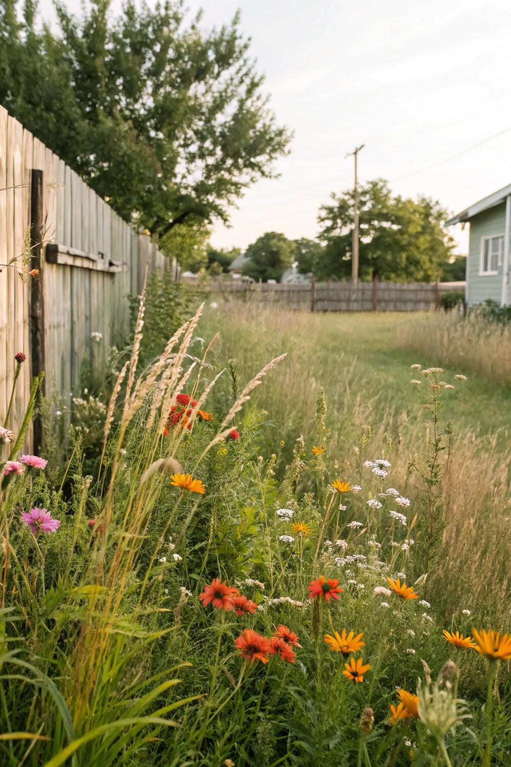 Natural grasses manage water flow while enhancing the landscape's natural beauty.