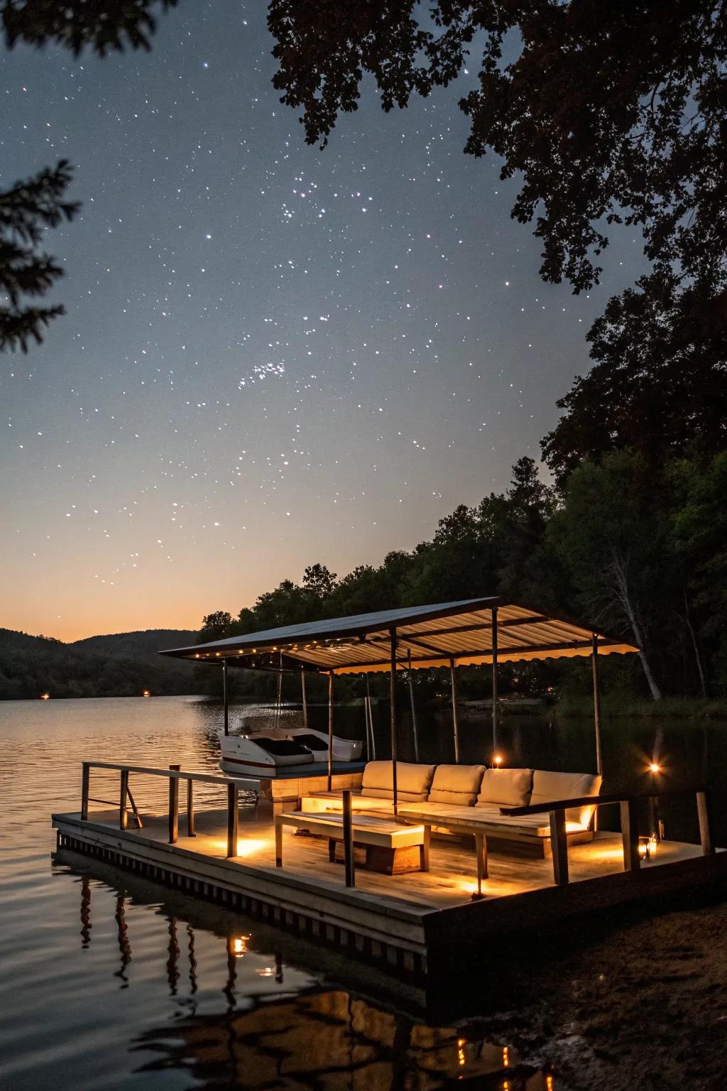 Solar-integrated furniture offers sustainable and enchanting nighttime illumination.