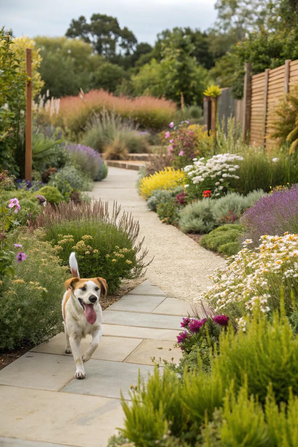 Sensory gardens offer a rich, exploratory experience for dogs.