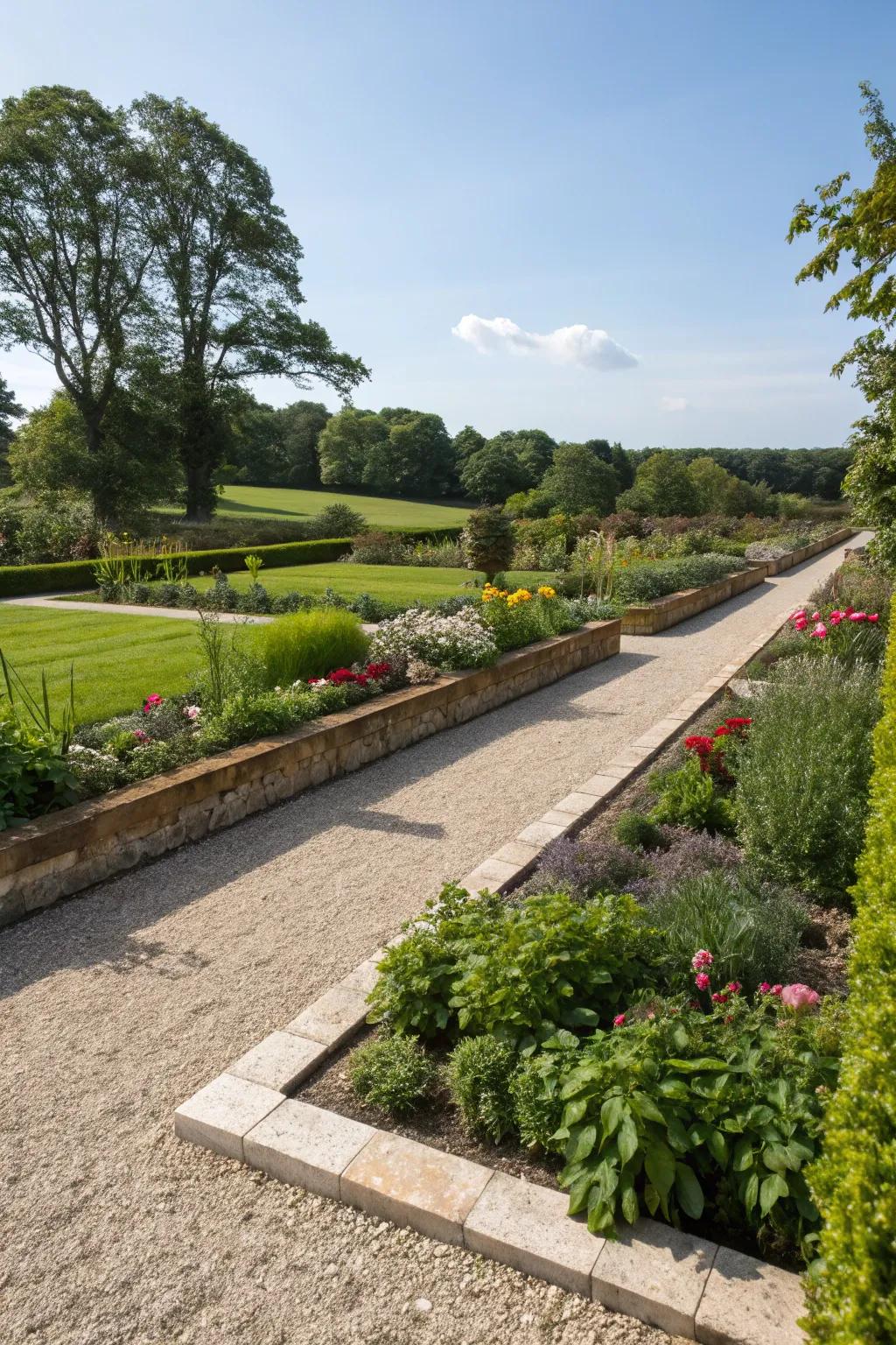 Gravel is a low-maintenance, stylish drainage solution.