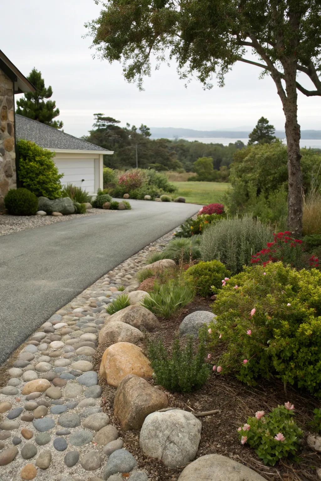 Nature-inspired driveways blend seamlessly with the environment.
