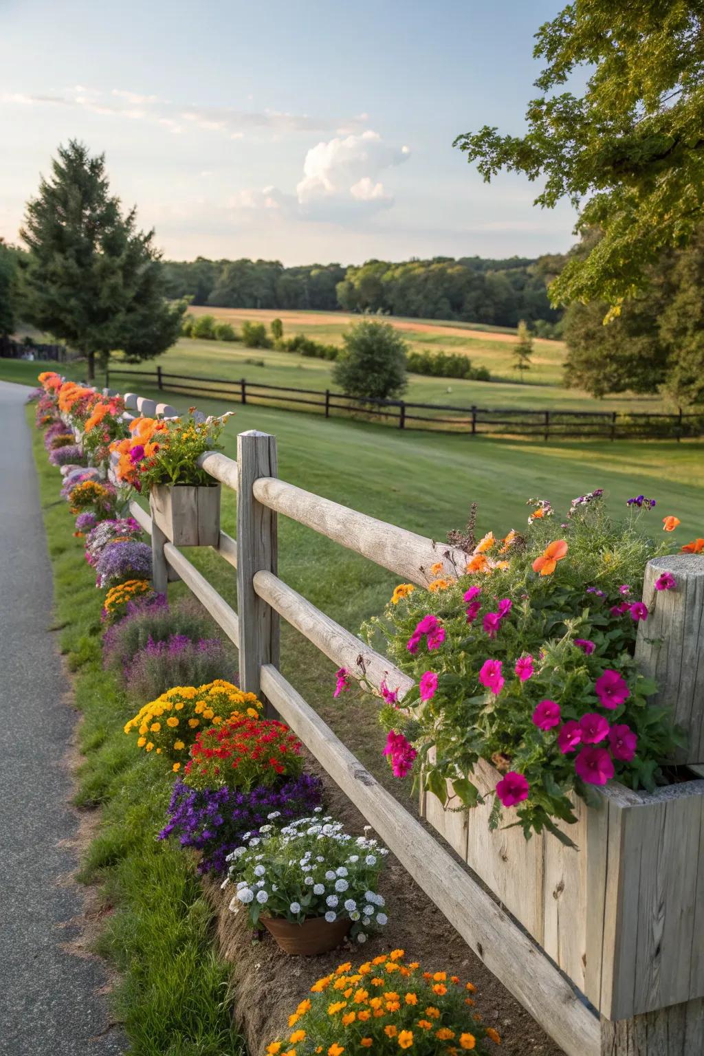 Integrated planters add vibrancy and personalization to fences.