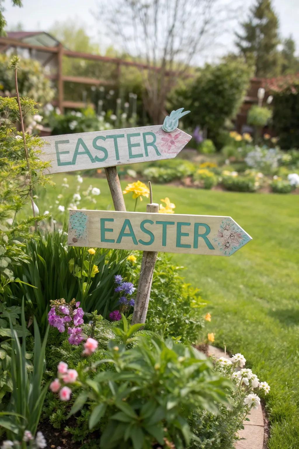 Personalize your Easter decor with handmade garden signs.