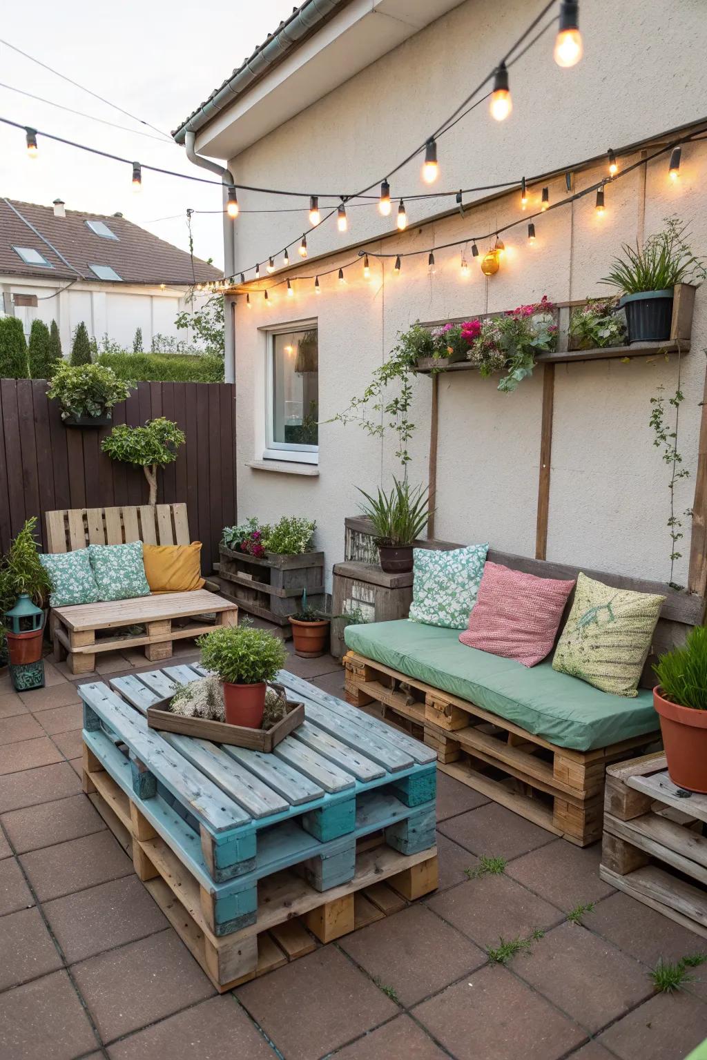 Recycled materials add unique character to patios.