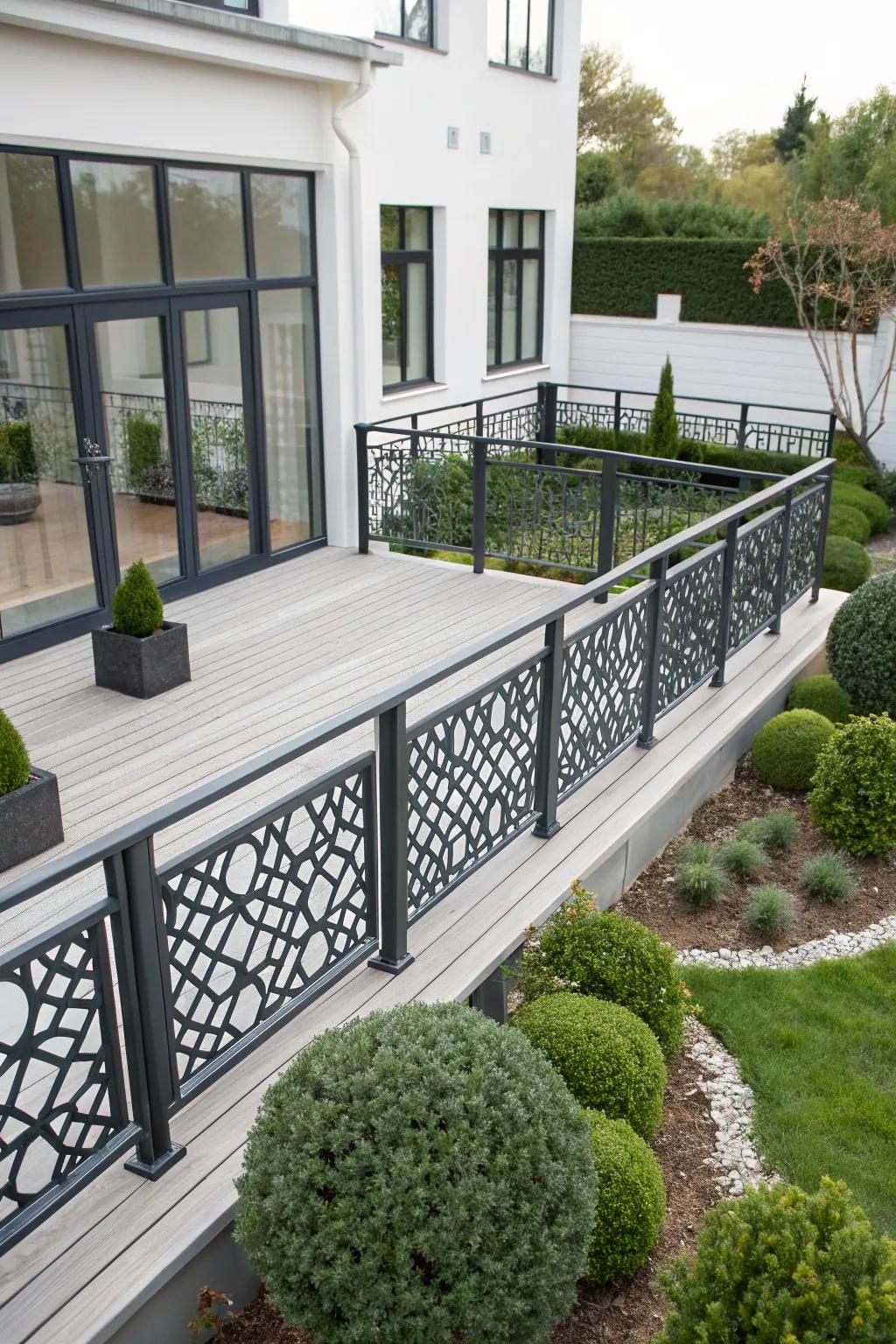 Geometric patterns add modern intrigue.