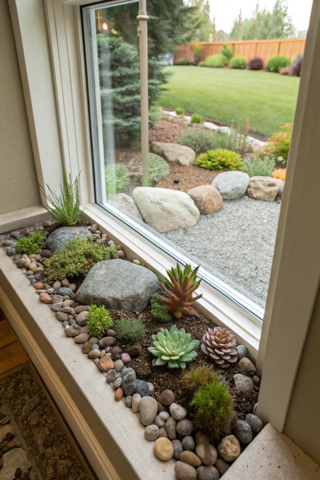 Miniature rock gardens add a touch of Zen to your landscape.