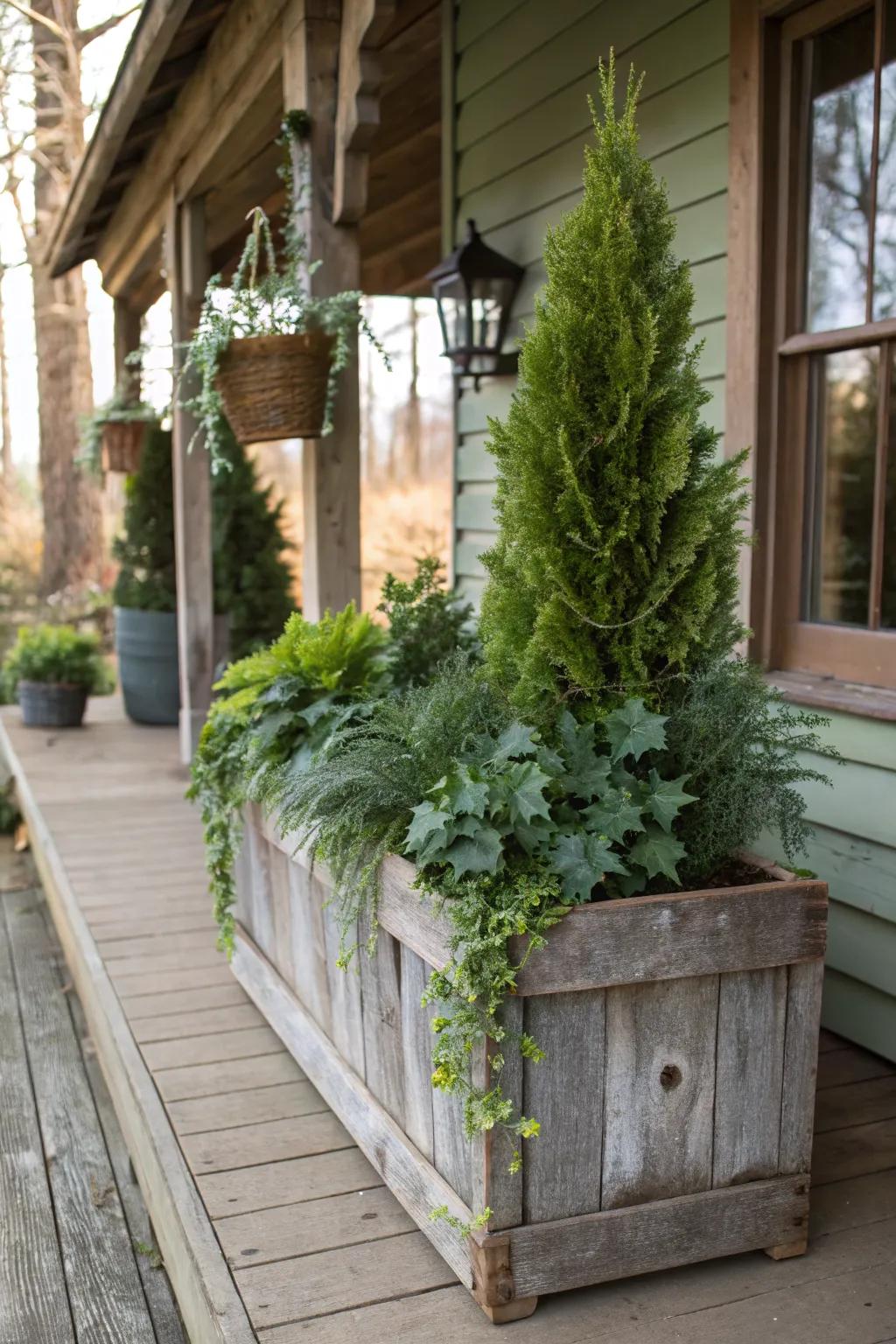 Wooden planters: warm and inviting for any style.