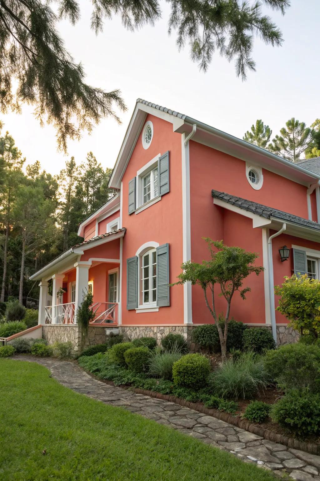 Coral adds playful energy and a fun twist.