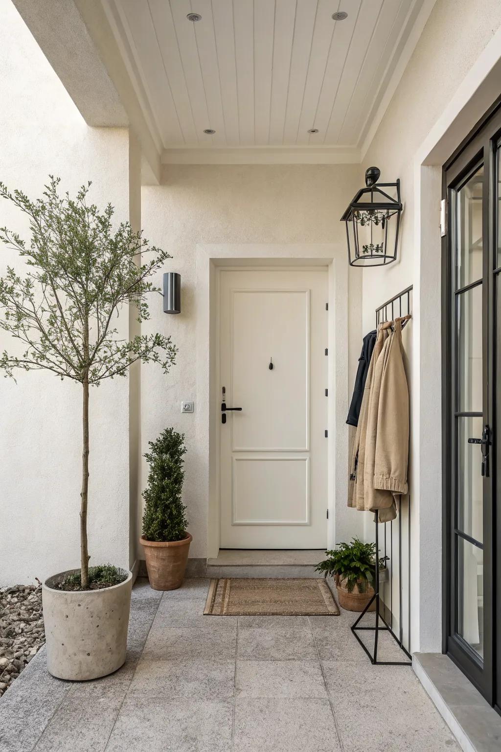 Minimalist design offers a modern and clean aesthetic to your entryway.