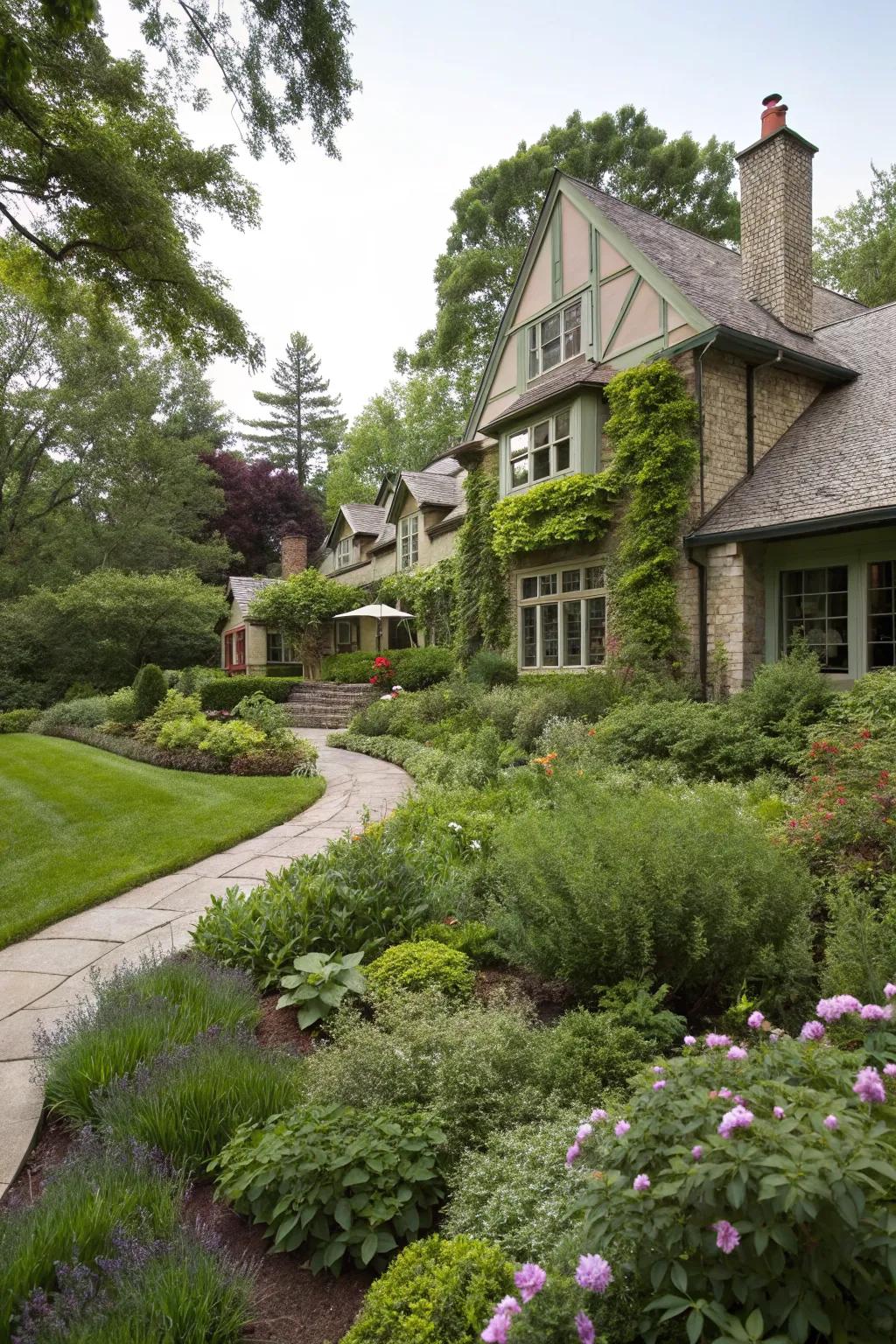 Integration with nature creates a seamless outdoor connection.