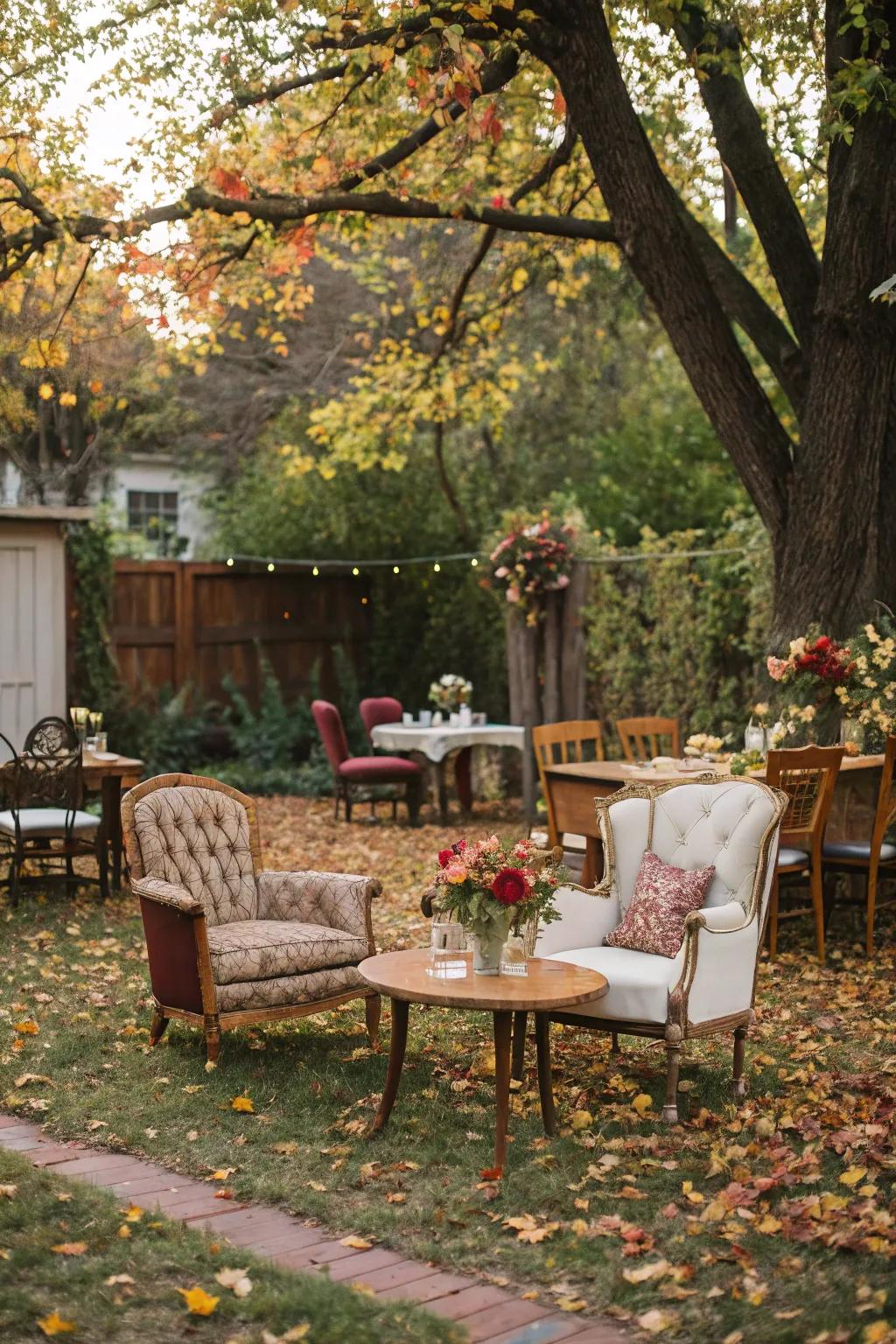 Vintage furniture adds character and charm.