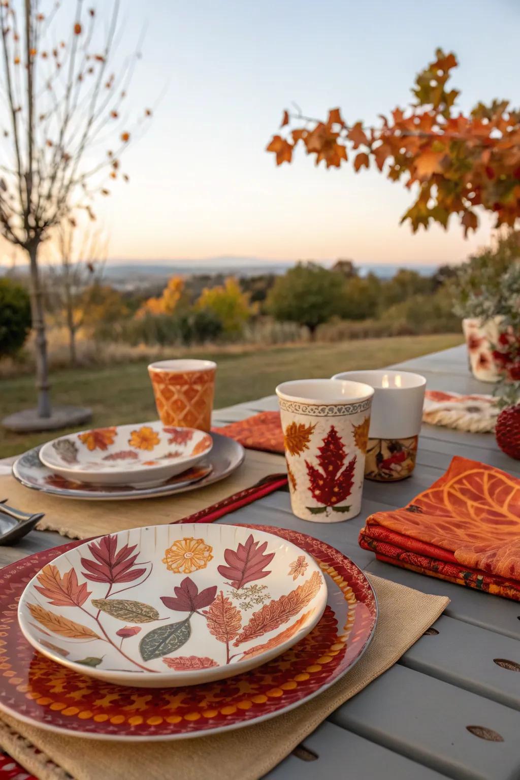 Seasonal tableware adds style and cohesion to your fall gatherings.