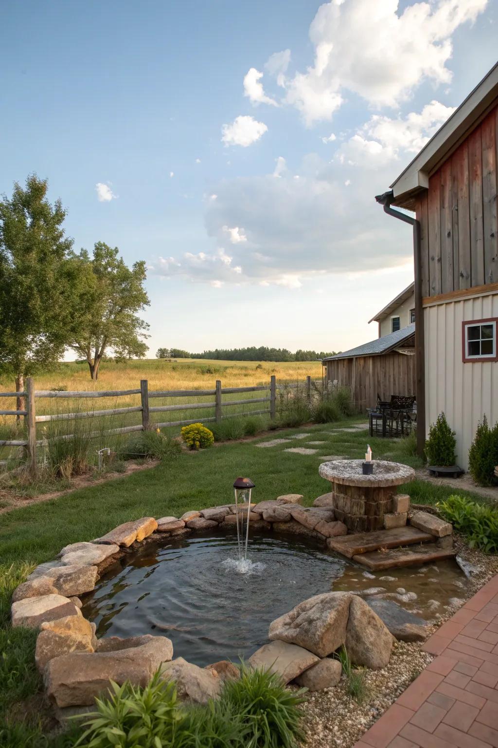 Add tranquility with a unique water feature in your garden