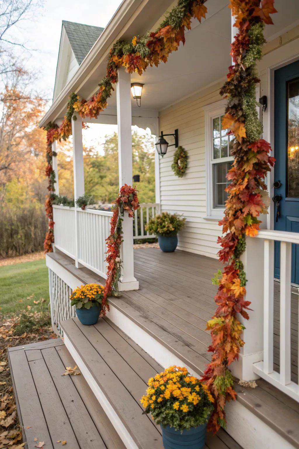 Natural garlands add a lush, organic touch.