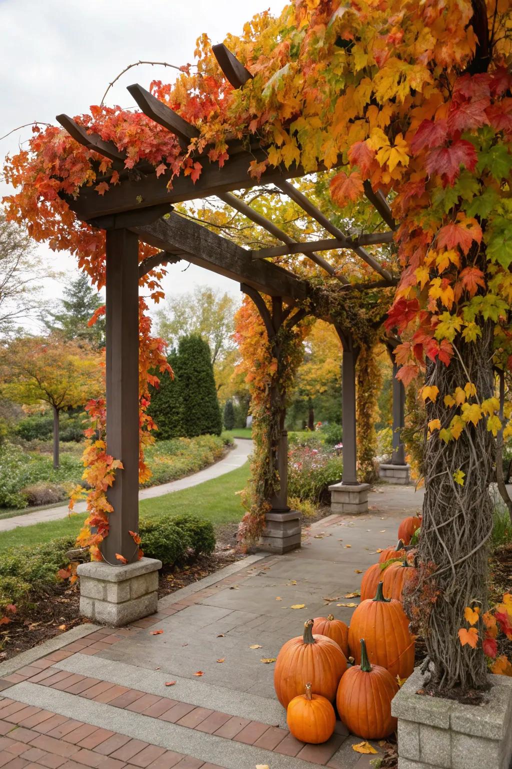 Seasonal decor keeps your pergola looking fresh and inviting.