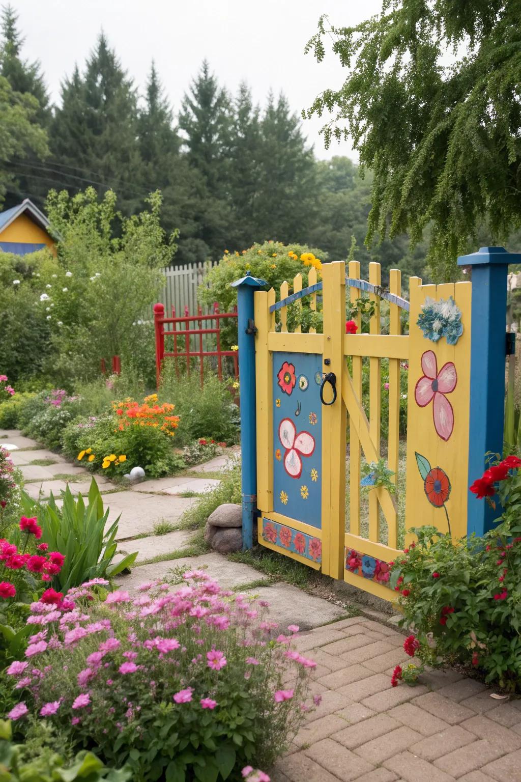 Playful color accents can make your entryway pop with personality.