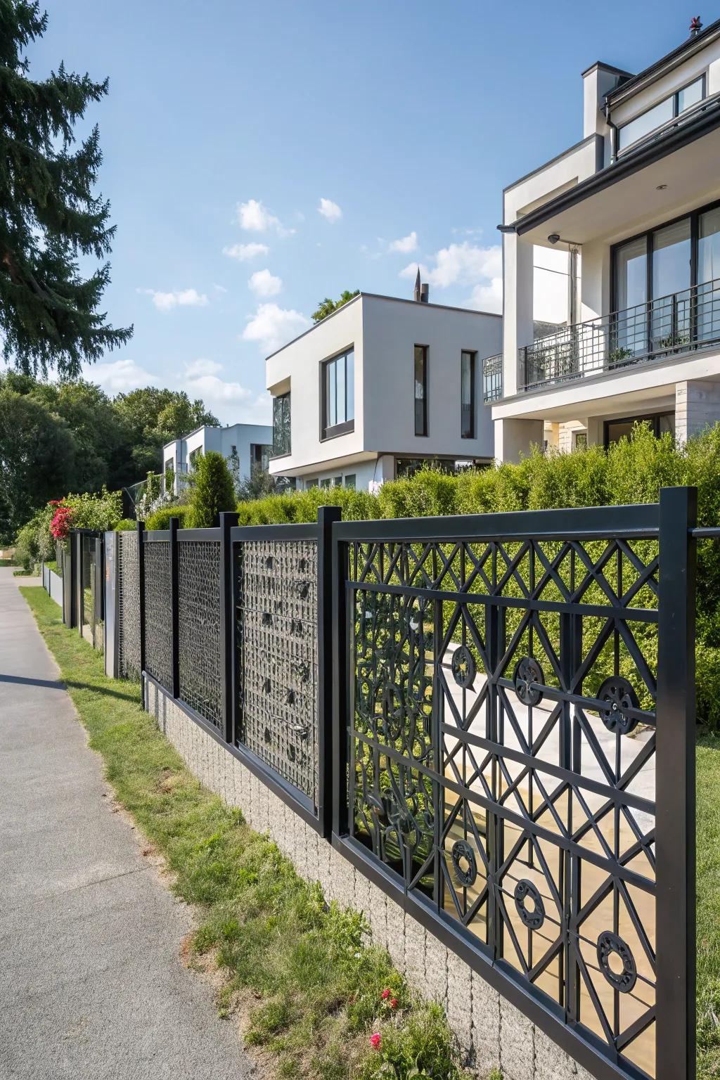 Geometric patterns infuse your fence with modern art.