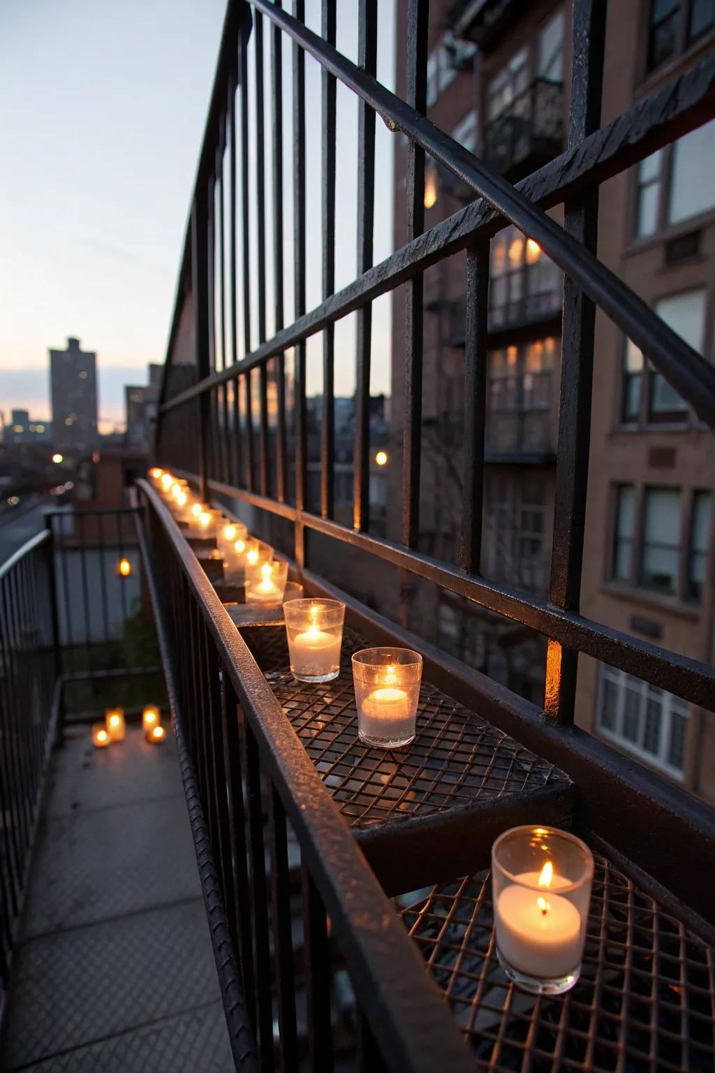 Tealight holders provide a gentle glow and cozy ambiance.