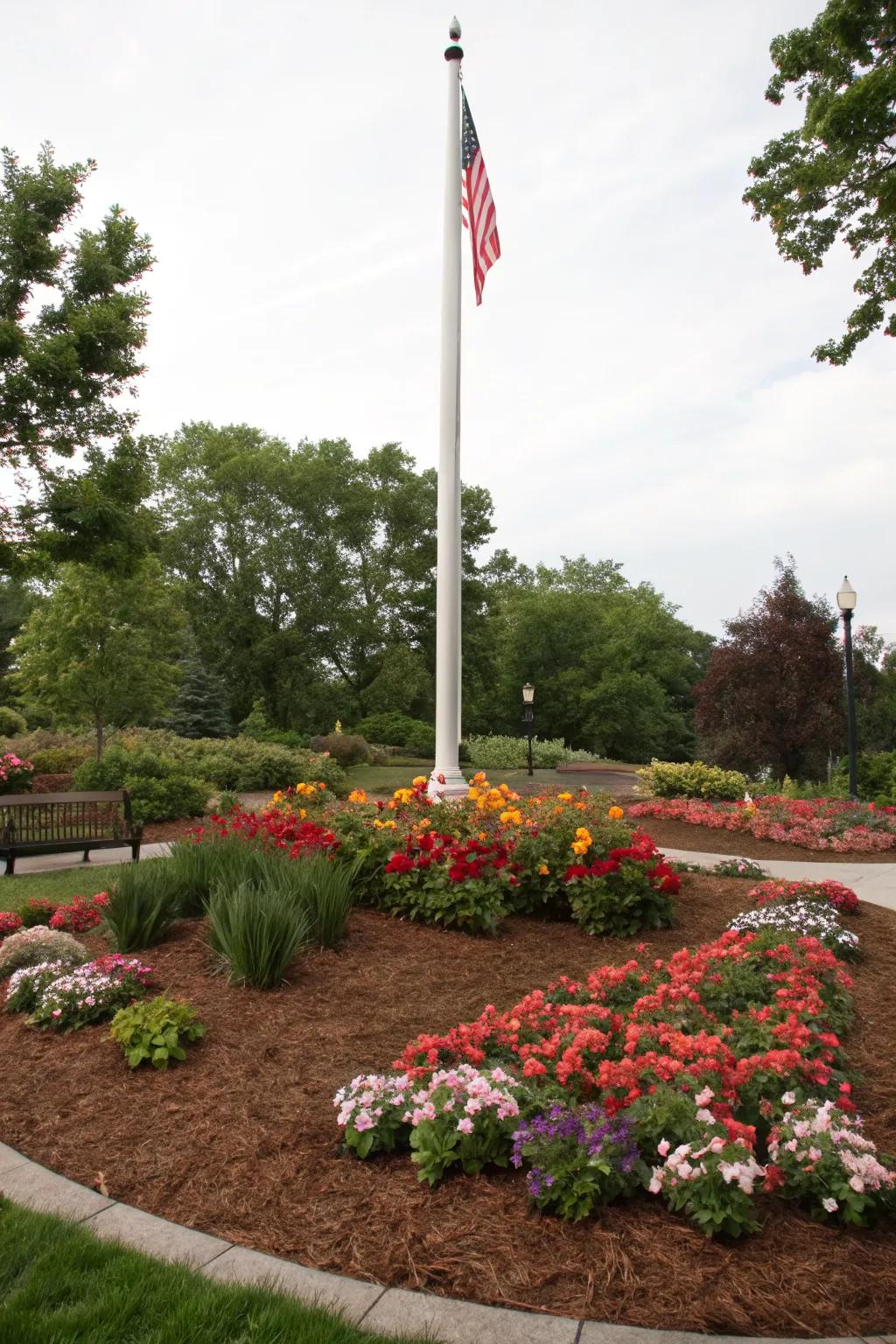 Mulch adds texture and helps maintain your flower bed.