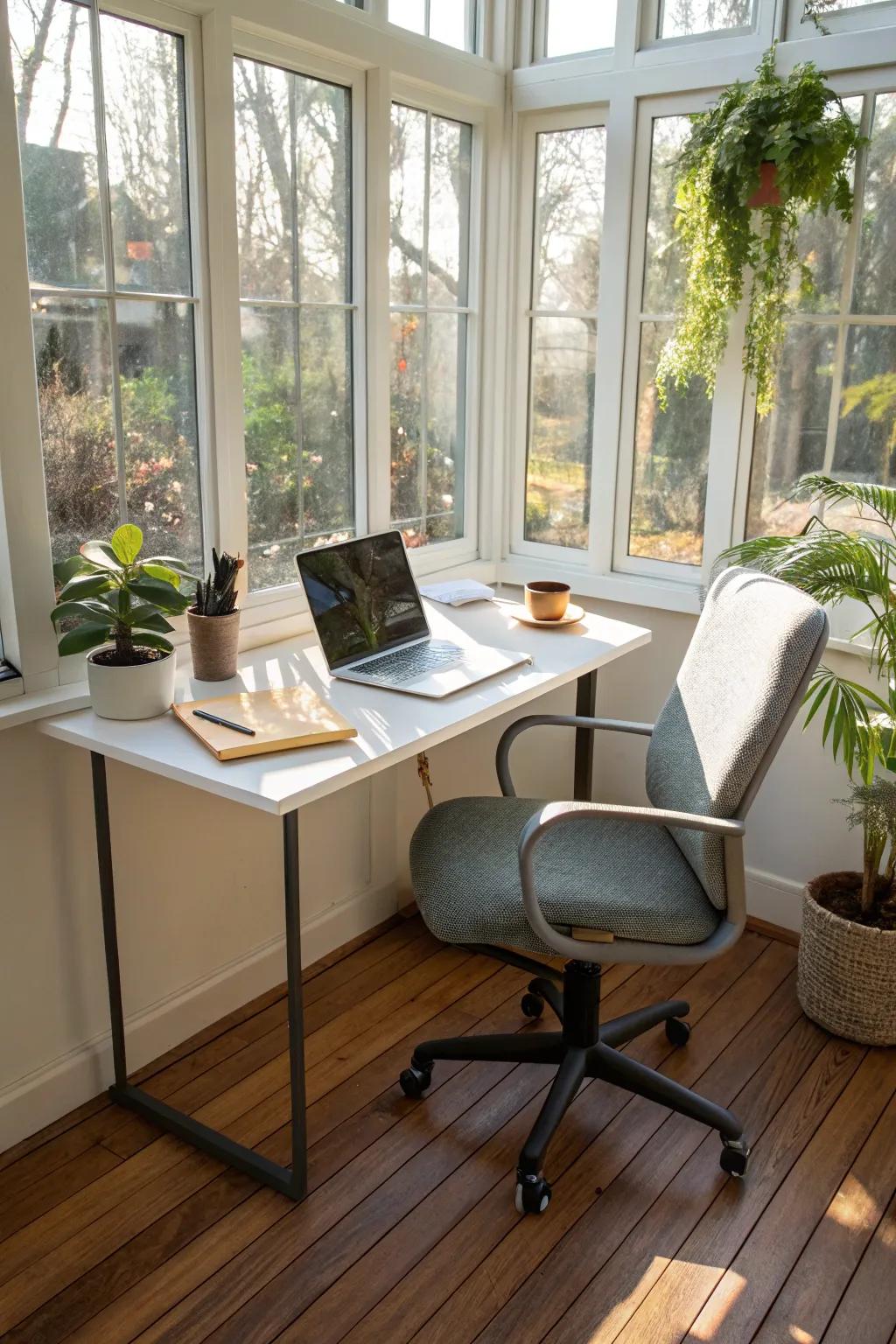 A sun-drenched workspace for productivity.