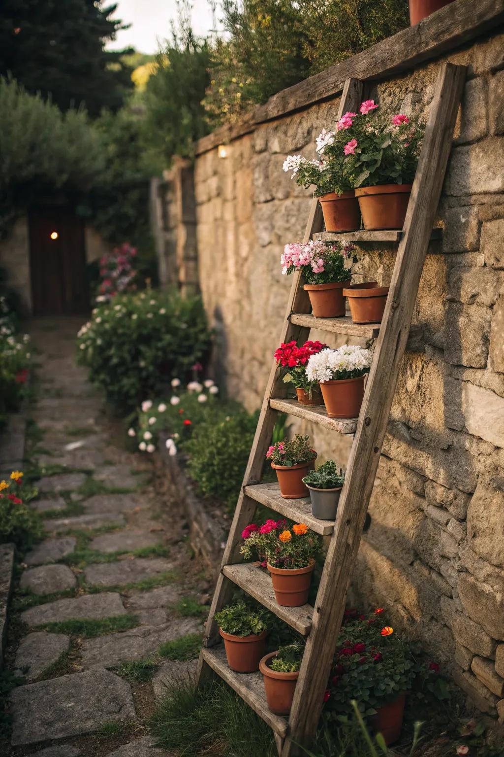 Save space creatively with a vibrant vertical garden.