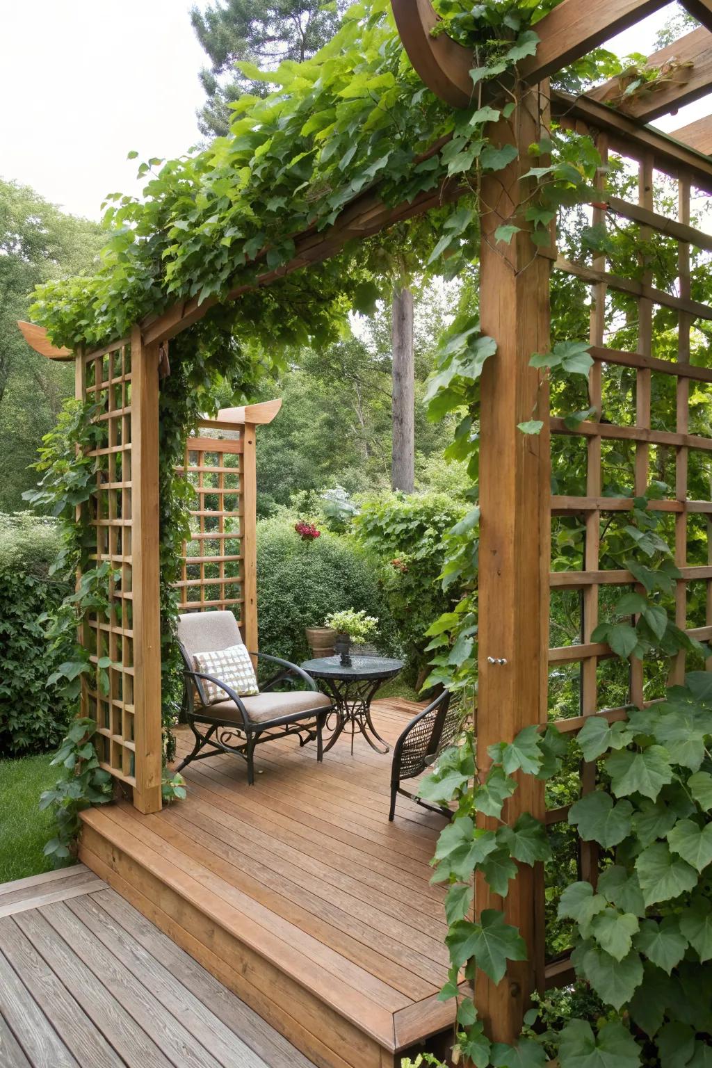 Enjoy privacy and peace with an enclosed deck sanctuary.