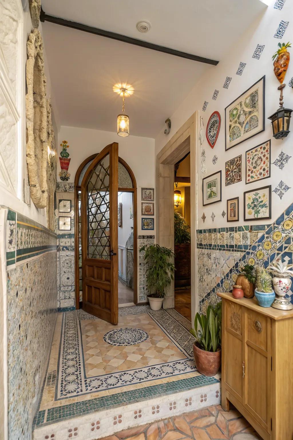 Create a unique look with an eclectic mix of tiles