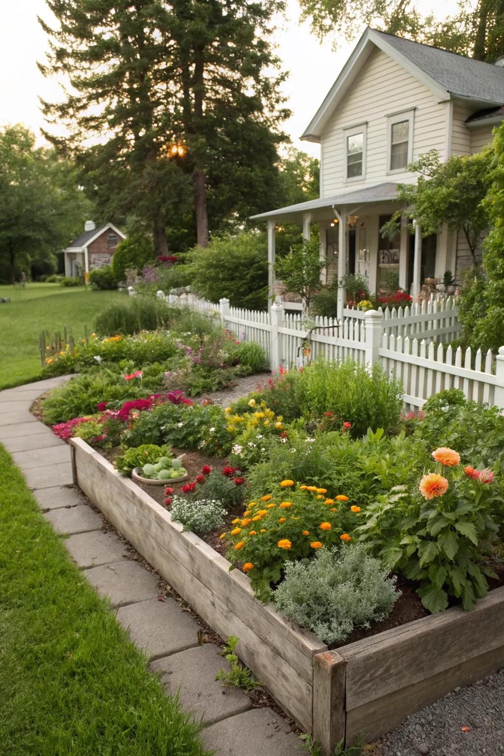Raised beds offer better drainage and defined space.