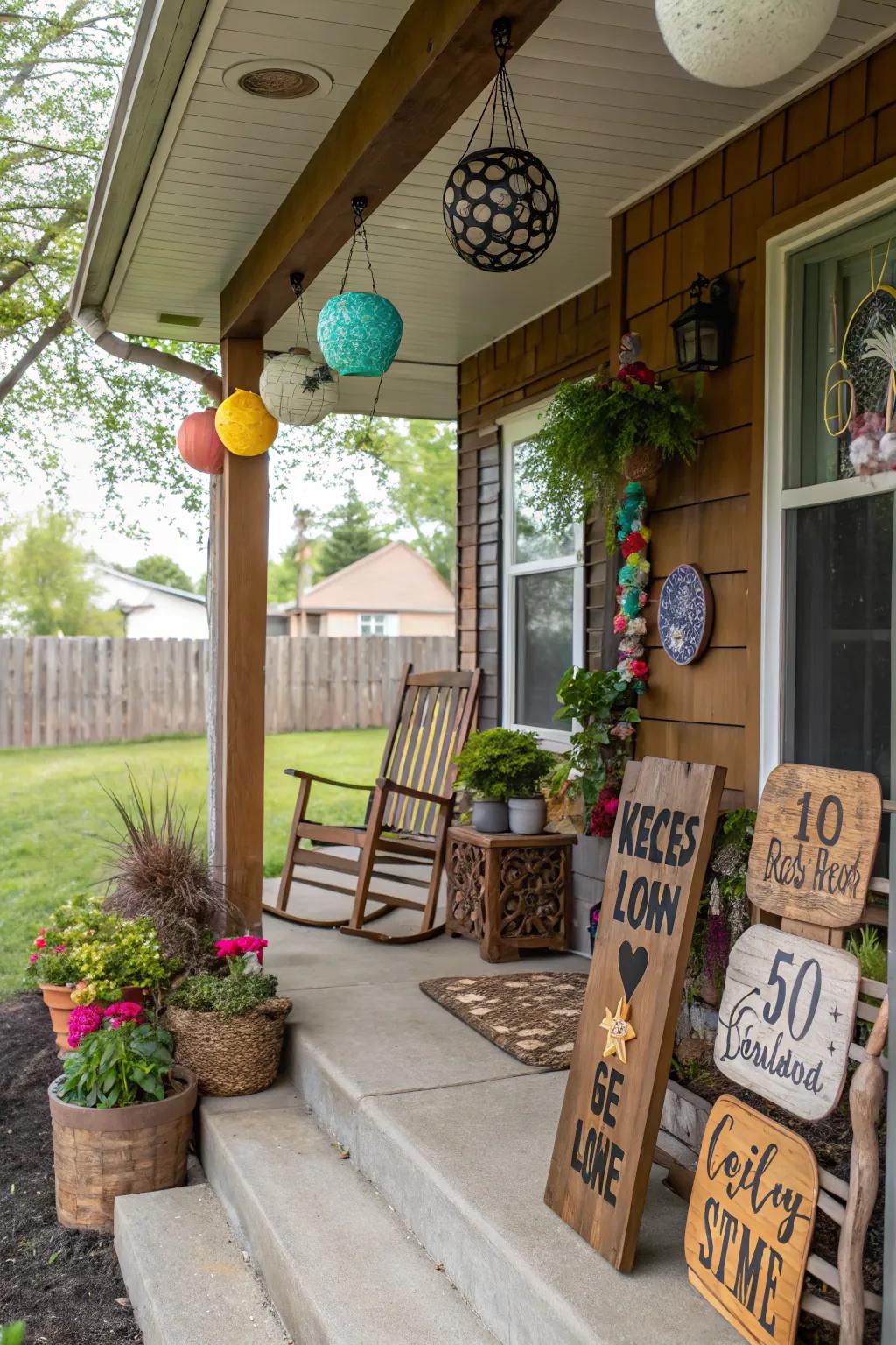 Make your porch uniquely yours with personal touches.