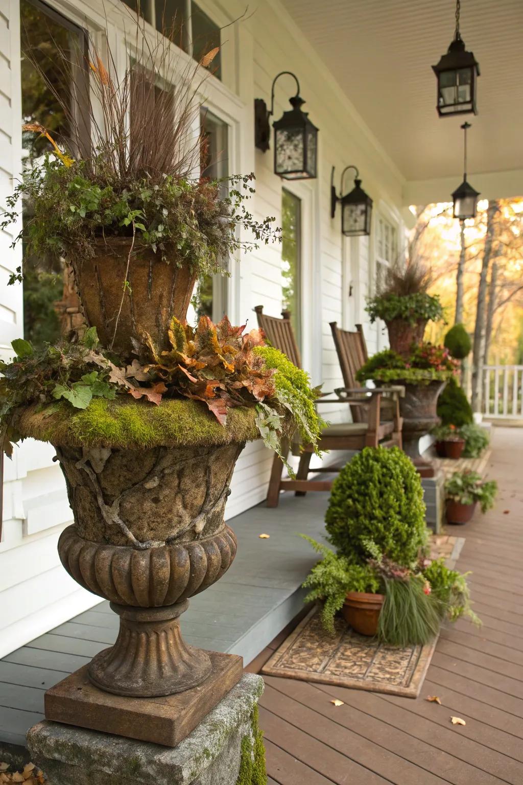 Create a unique display with an eclectic mix of textures.
