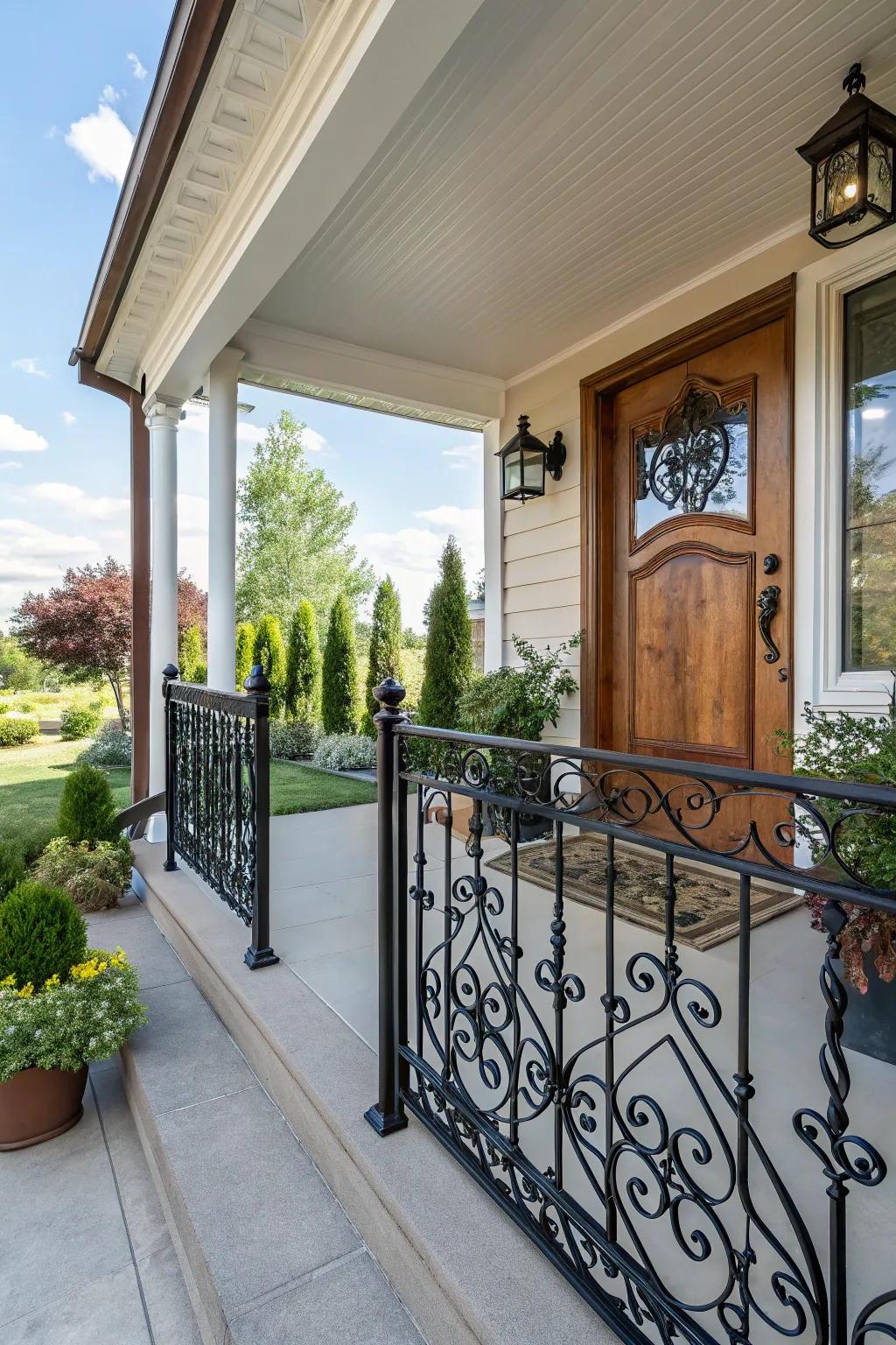 Artistic scrollwork adds whimsy and elegance.
