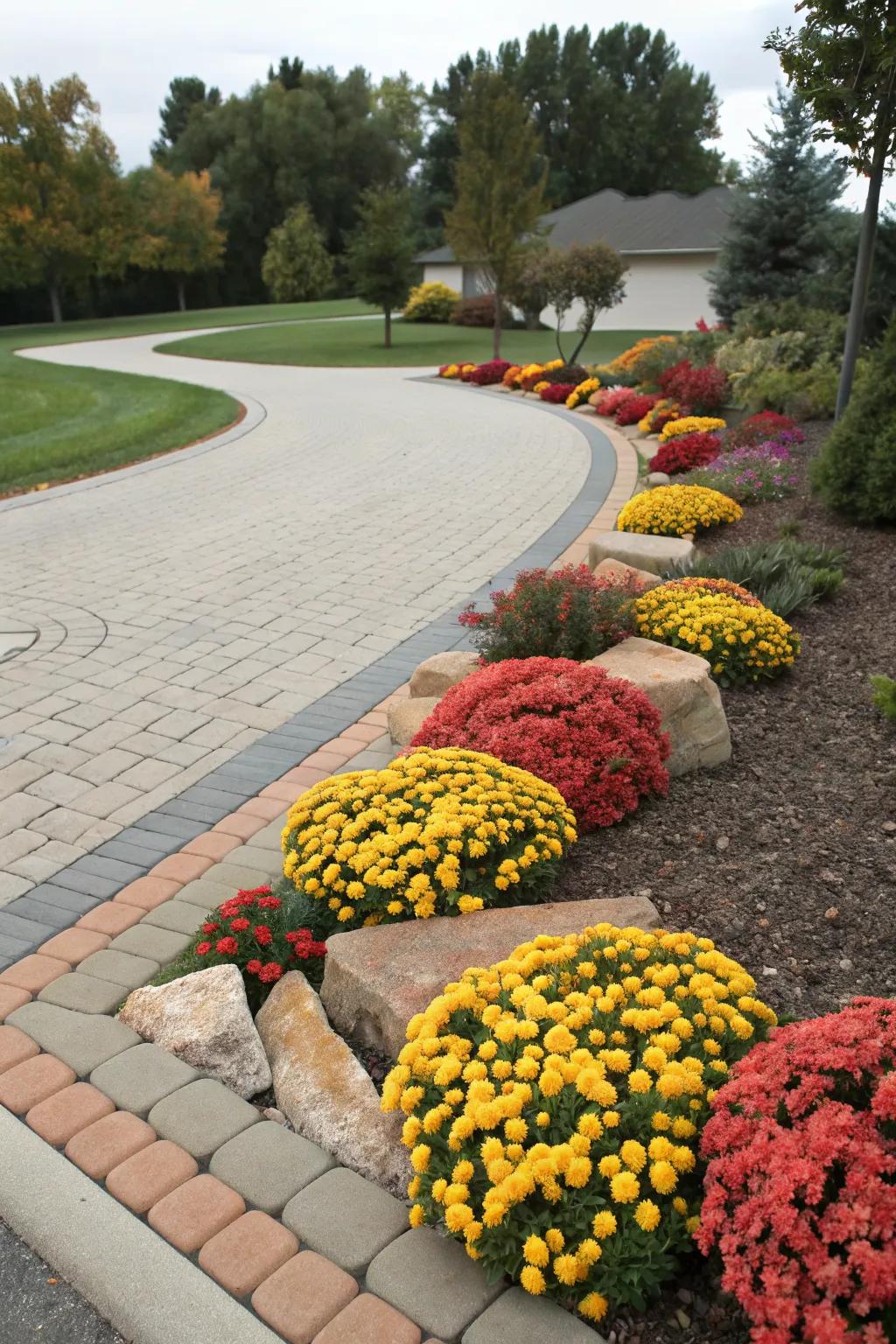 Bold colors create a striking and unforgettable entrance.