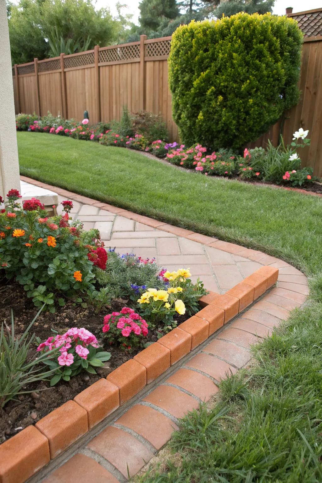 Terracotta tiles bring a warm Mediterranean vibe to your garden.
