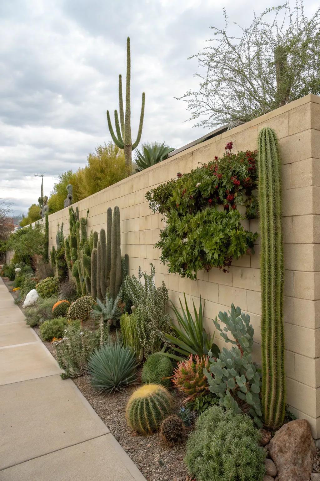 Vertical gardens maximize space and add lush greenery.