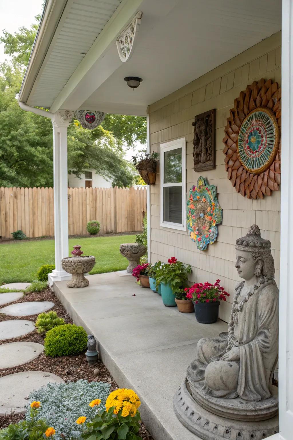 Artistic elements make your porch uniquely personal.