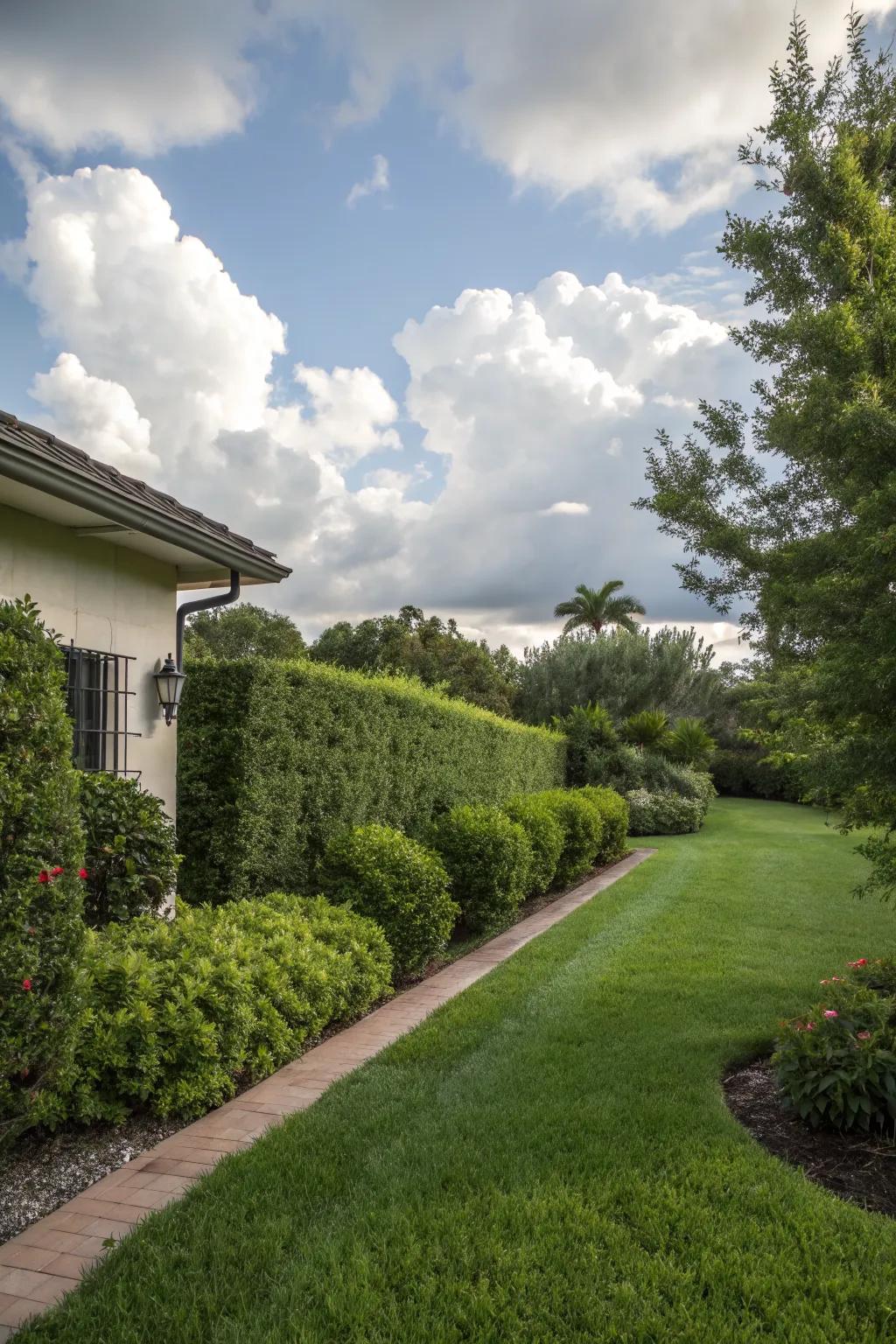 Create a private retreat with natural screens.