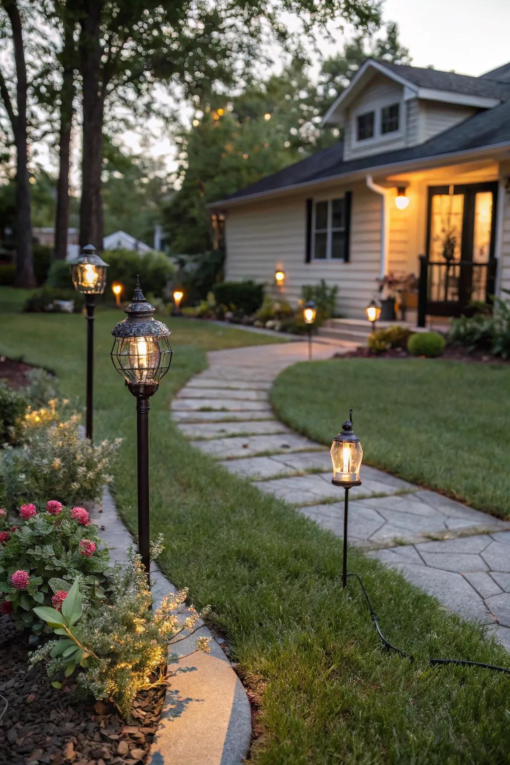 Add nostalgic charm with vintage-style solar lights.