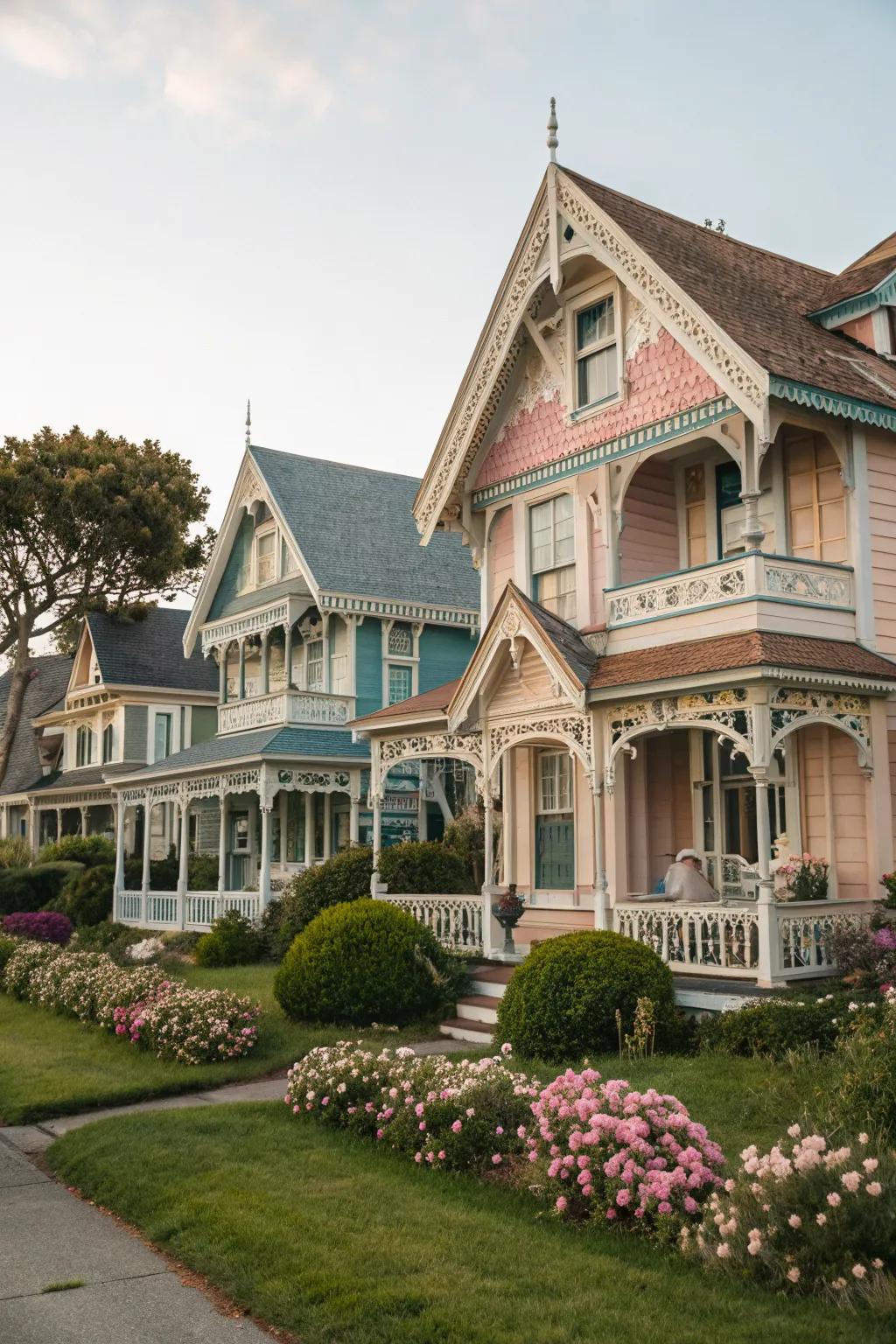 Gingerbread-style gables bring whimsy and nostalgia.