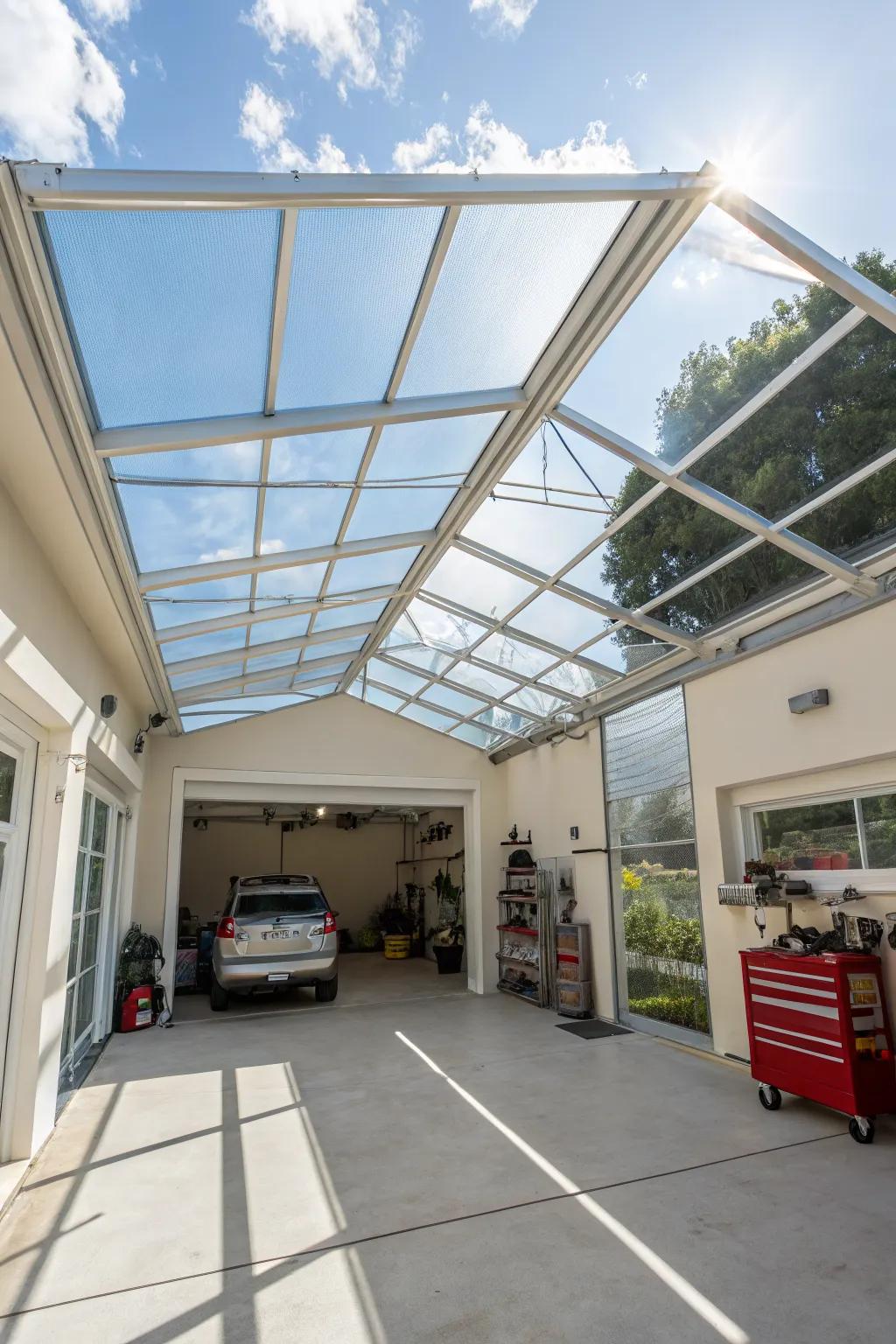 Brighten up with an innovative transparent roof.