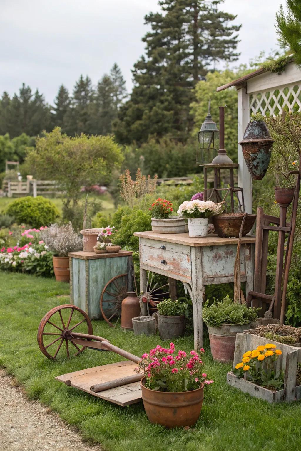 A garden workshop with vintage vibes and timeless charm.