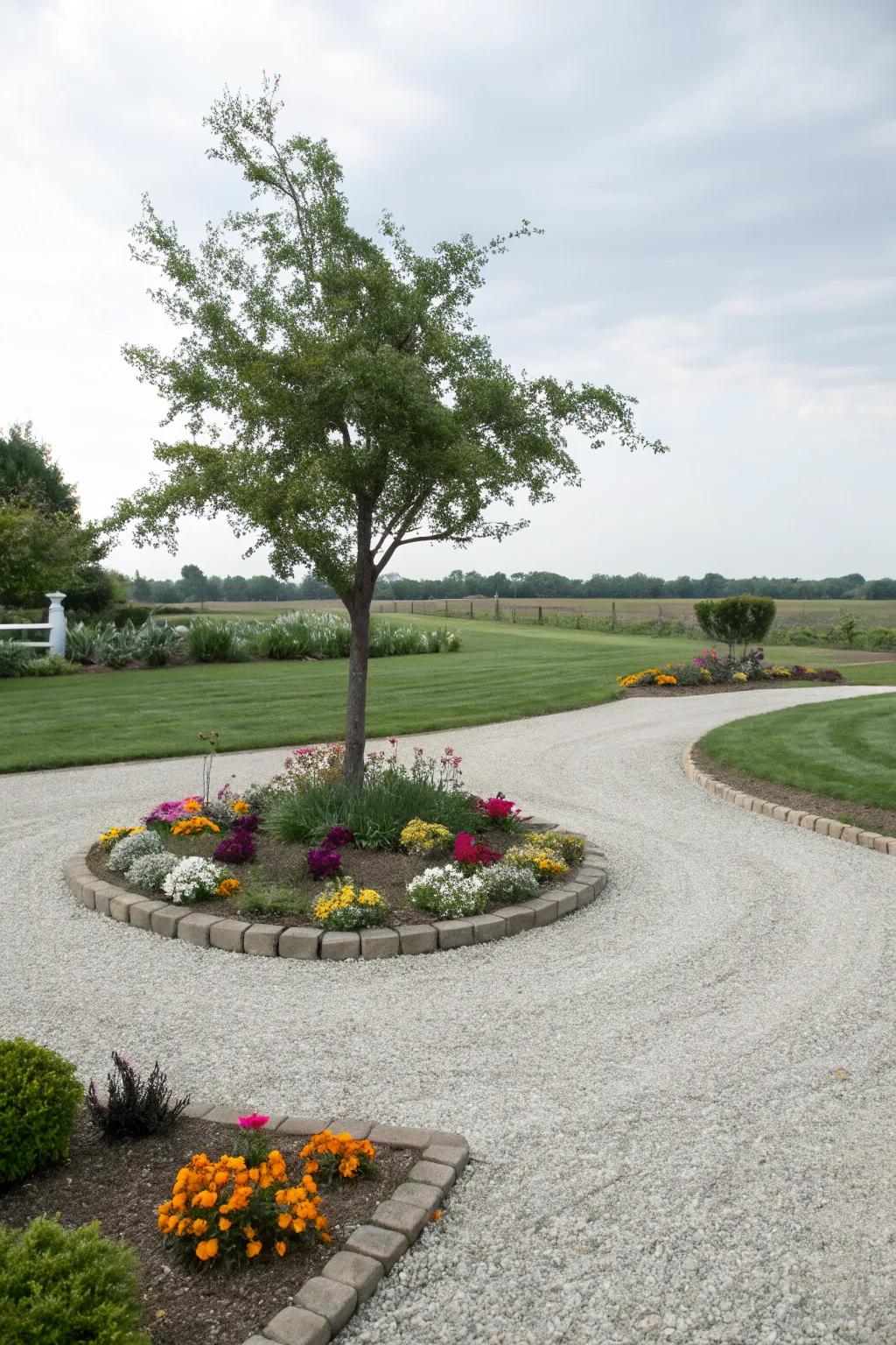 A central island adds a focal point and charm.