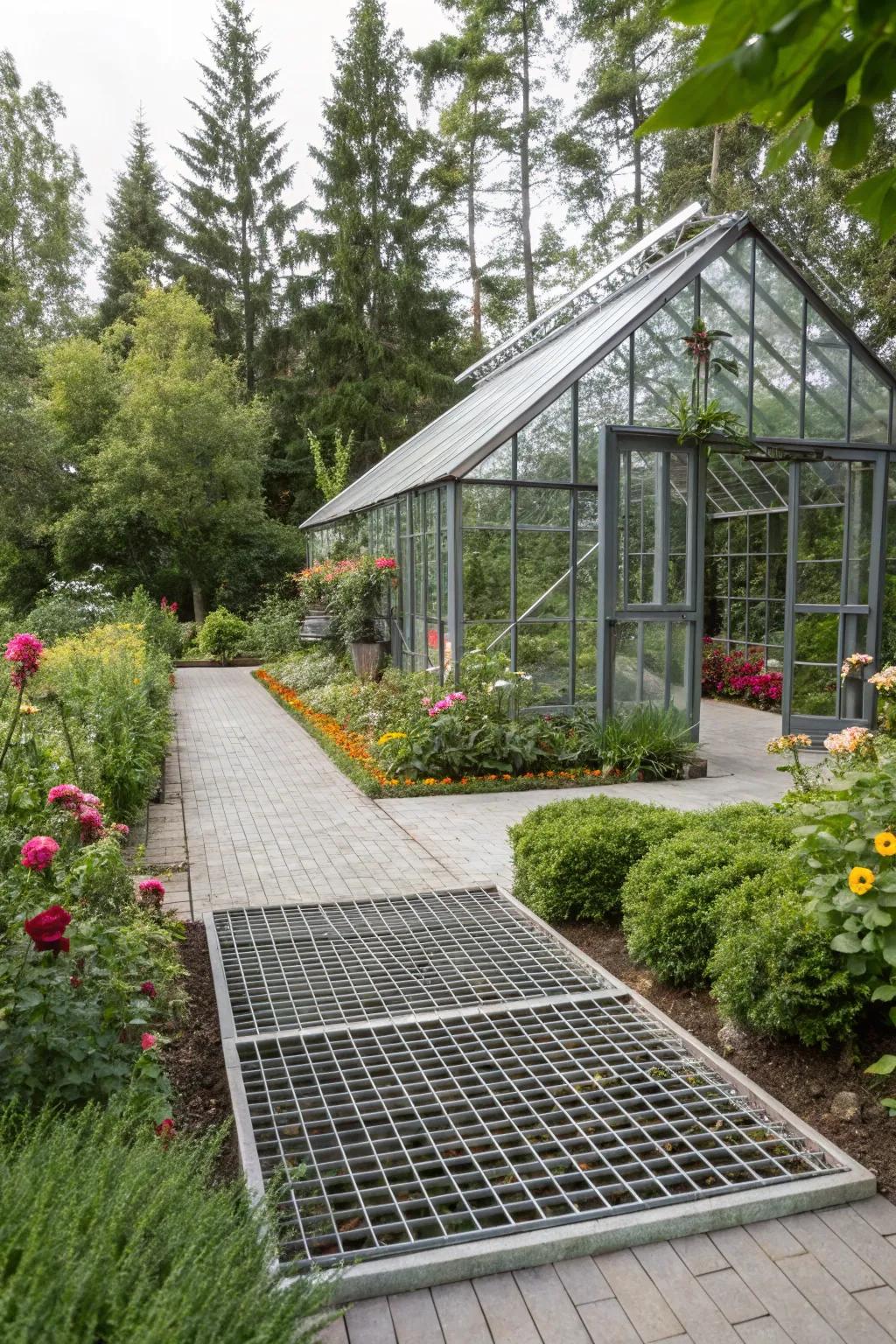 Ensure strength and ventilation with a metal grid foundation.
