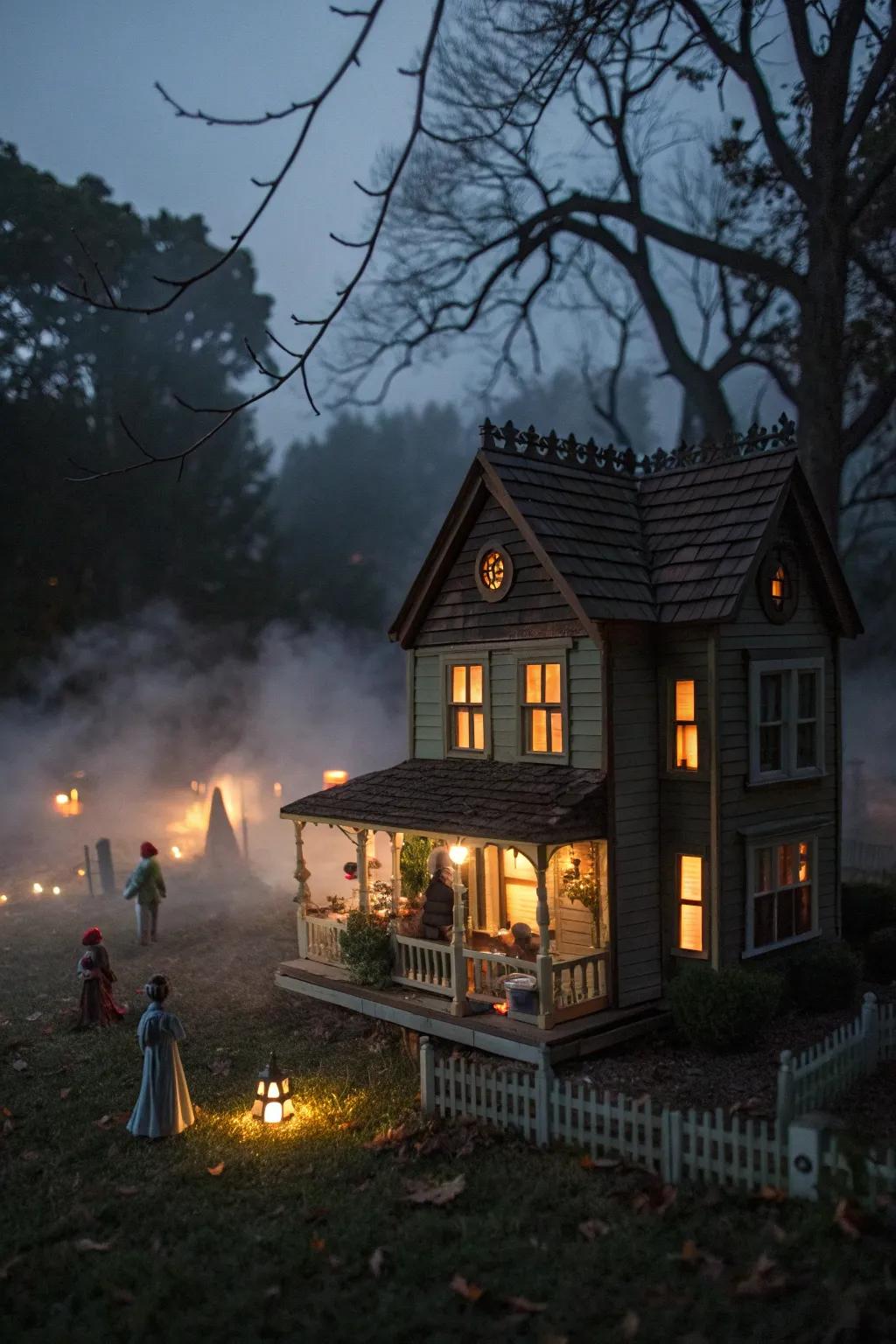 Peek into a world of miniature frights with a haunted dollhouse.